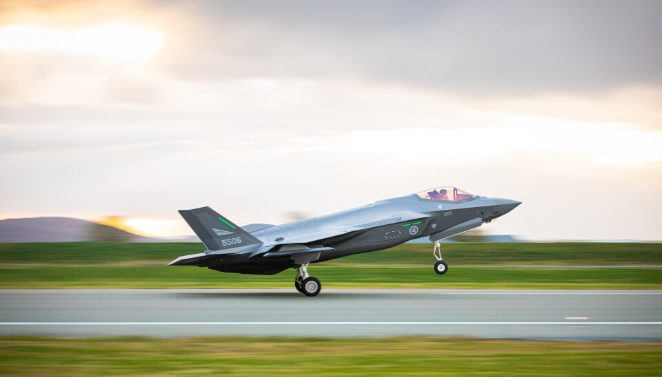 LUFTFORSVARET: Et norsk F-35 kampfly. Høsten 2019 startet F-35 gradvis å ta over oppgavene til F-16. Den norske F-35-flåten blir fullt operativ fra 2025. Illustrasjonsfoto.