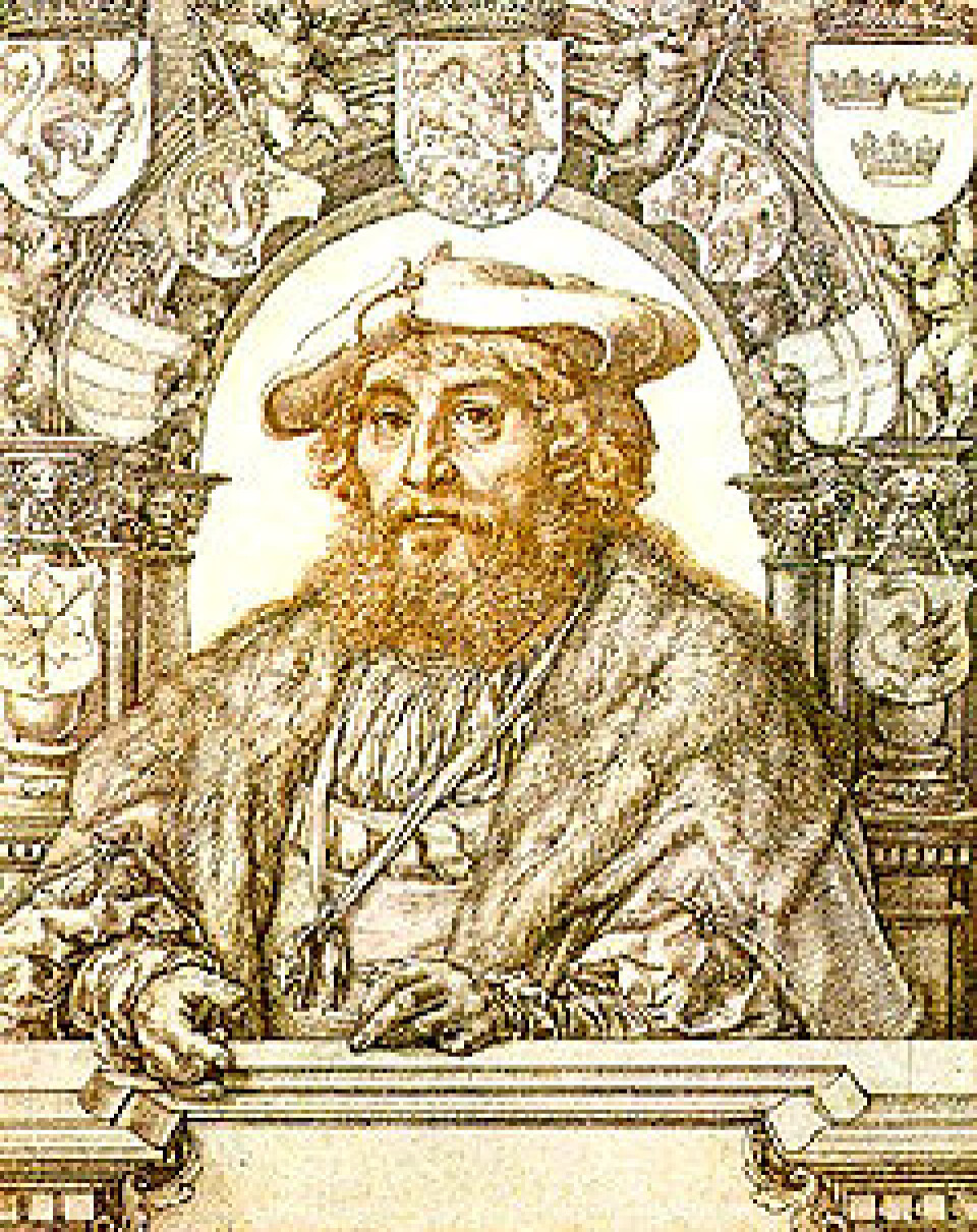 EKSIL: Christian 2. tapte kronen til sin onkel etter farens død. I 1523 seilte han i eksil til Holland.