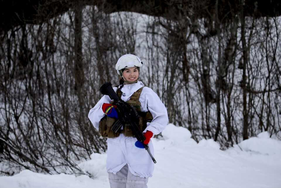 INDRE FINNMARK: Emma Nikodemussen i HV-17 ønsker at Sápmi skal bli tydeligere representert i Forsvaret.