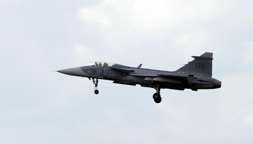 VURDERING: JAS 39 Gripen er et multirollefly som produseres av Saab.
