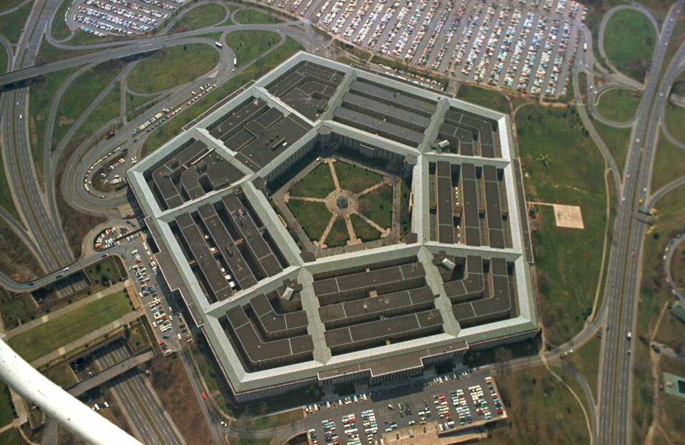 SKULLE BLI ANNEKS: Pentagon sett fra luta i 1975.