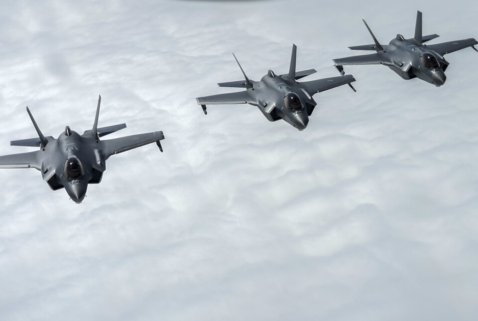 ØVELSE: Norske F-35 Lightning jagerfly under jagerflyøvelsen Arctic Challenge Exercise (ACE) på Ørlandet flystasjon i juni-.