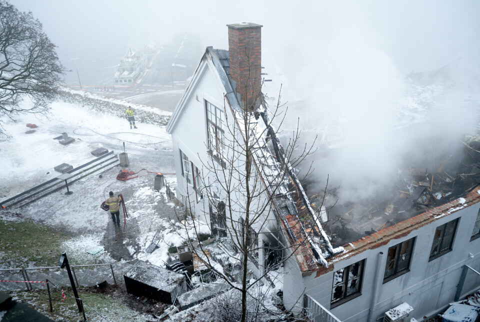 VERNEVERDIG: Taket på bygget må restaureres etter brannen i begynnelsen av februar i år.