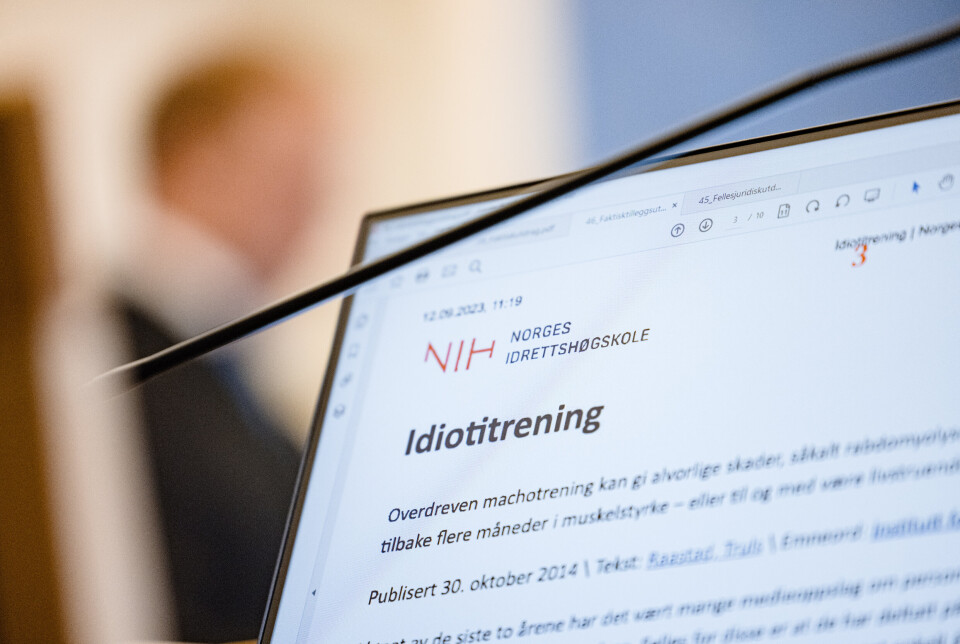 RAPPORT: Lyndbys advokat referete til en rapport fra Norges idrettshøgskole om 'overdreven machotrening'