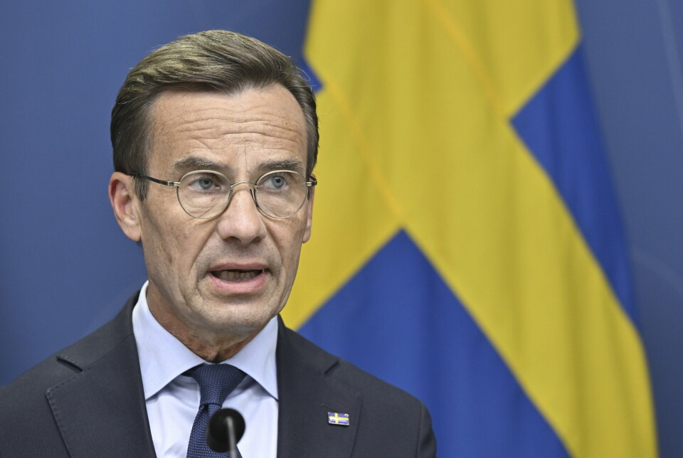 TALTE: Sveriges statsminister Ulf Kristersson.