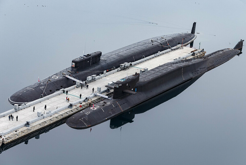 MARINEBASE: De russiske ubåtene Prince Vladimir og Yekaterinburg til kai på en russisk marinebase i Gazhiyevo på Kola-halvøya. Nå planlegger Russland å bygge en ny marinebase i Abkhasia.