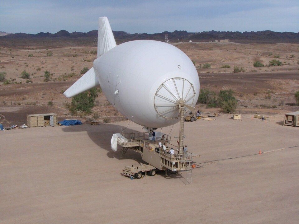 AEROSTAT: Aerostater ligner på luftskip, og kan brukes til etterretnings- og kommunikasjonsformål. De kan også brukes til å frakte utstyr.