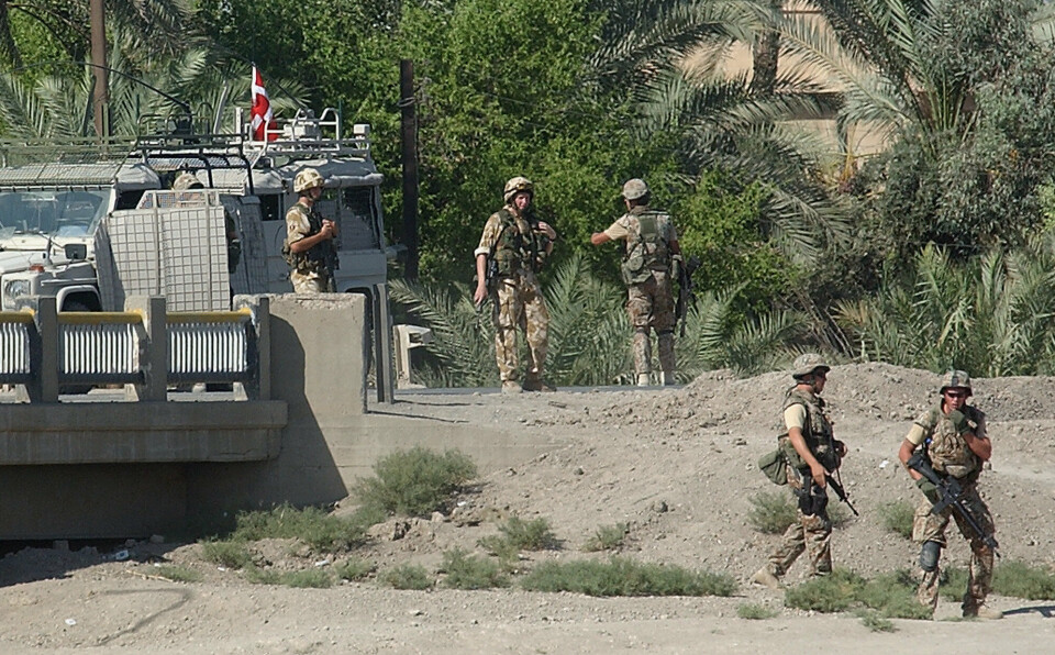 INTERNASJONALE OPERASJONER: Danske soldater i Basra i Irak 1. oktober 2005.