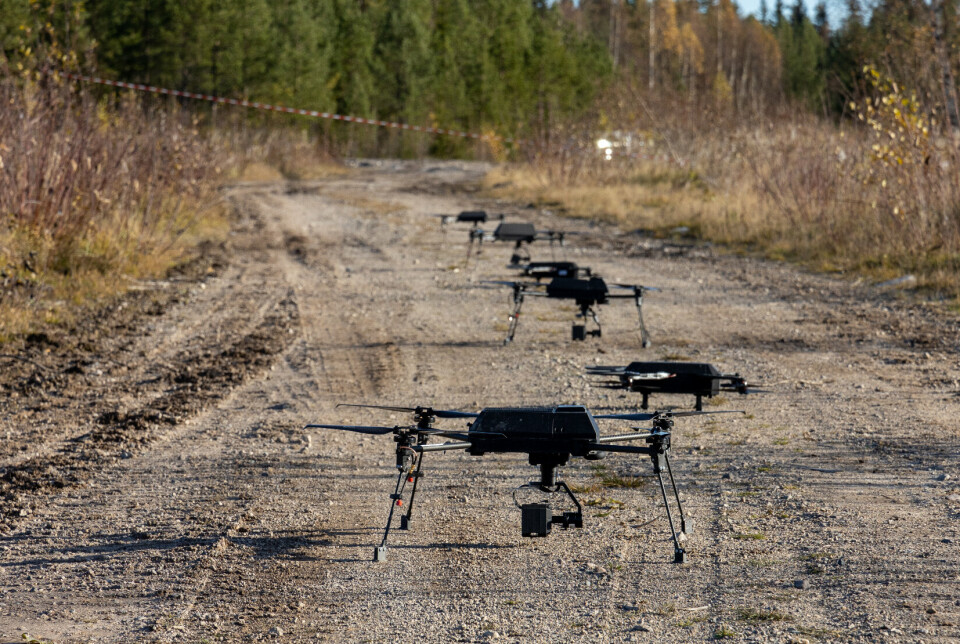 SVERM: En dronesverm står klar for å gjennomføre et oppdrag.
