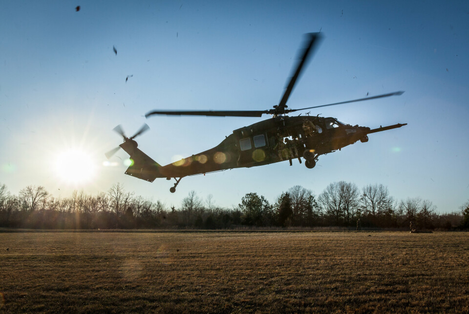 ULYKKE: Fem amerikanske soldater mistet livet etter en ulykke i Middelhavet. Nettstedet Stars and Stripes skriver at ulykken skjedde i et helikopter. Helikopteret over er et MH-06-helikopter på Fort Campbell, 2. januar 2016.