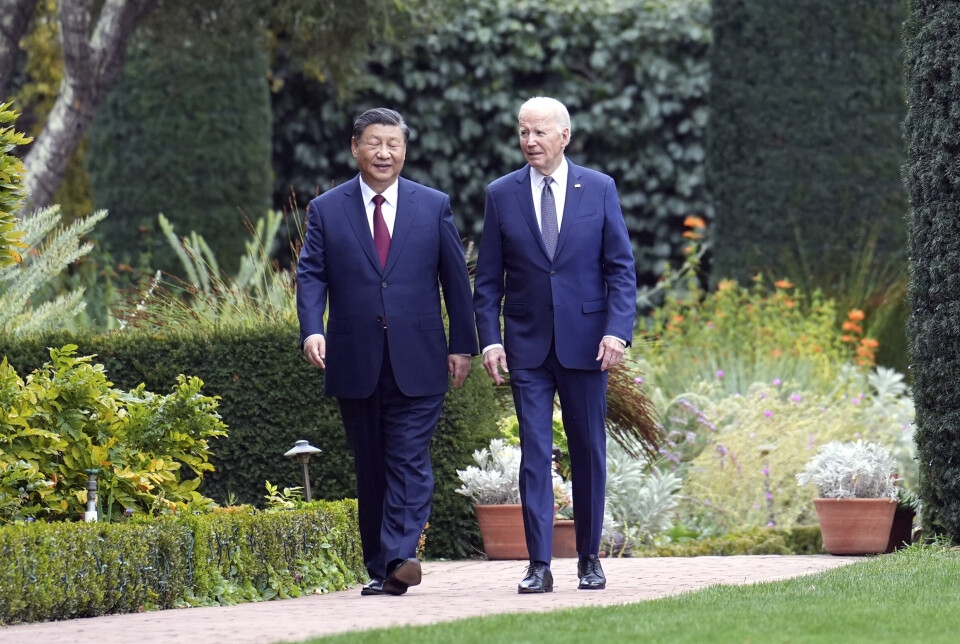 TOPPMØTE: Xi Jinping og Joe Biden på eiendommen Filoli utenfor San Francisco i den amerikanske delstaten California onsdag.