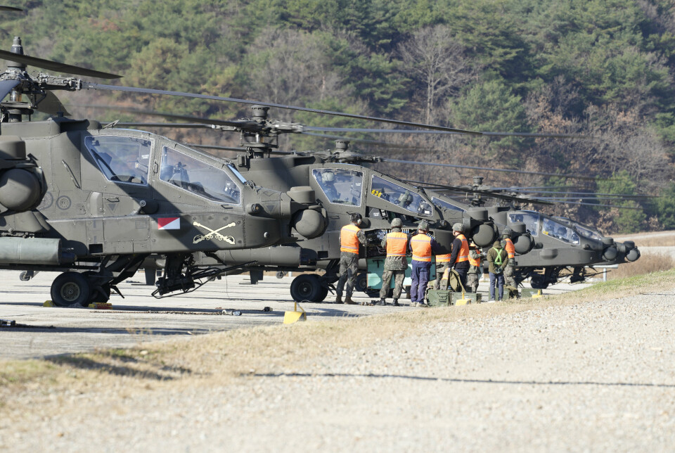 EGNE ATOMVÅPEN: Amerikanske og sørkoreanske soldater øver sammen i august i år. De vil ha egne atomvåpen på sørkoreansk jord.