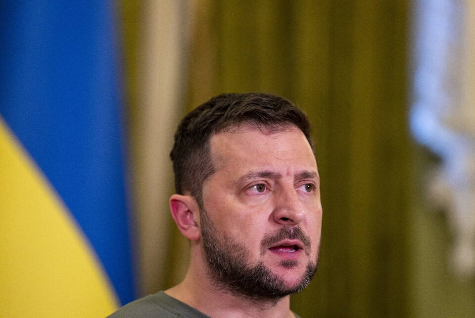 DRONER: Ukrainas president Volodymyr Zelenskyj forteller at landet vil produser en million droner i løpet av neste år.