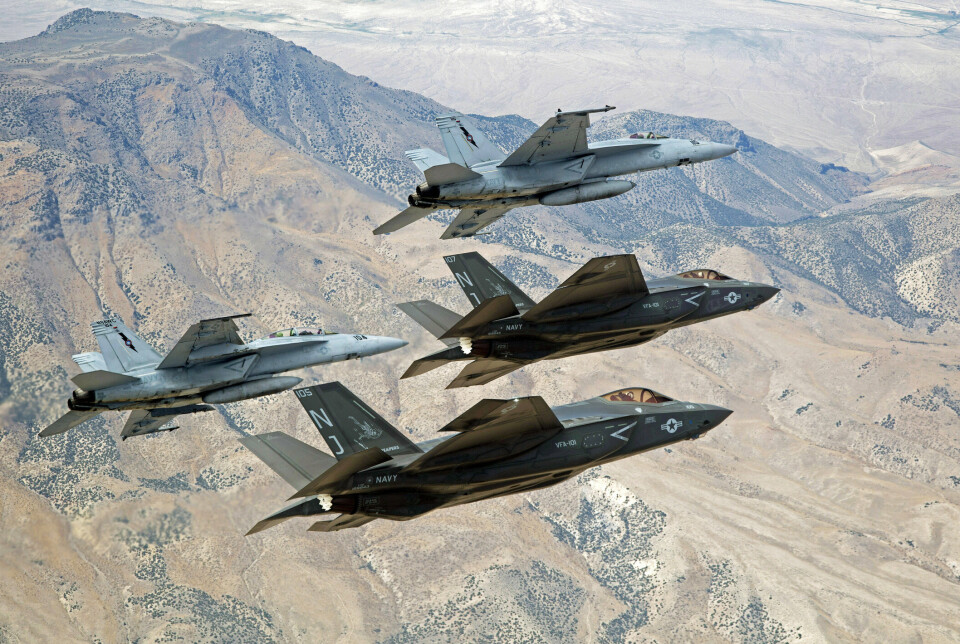 ILLUSTRASJONSFOTO: F-35 på øvelse i Nevada i 2015.