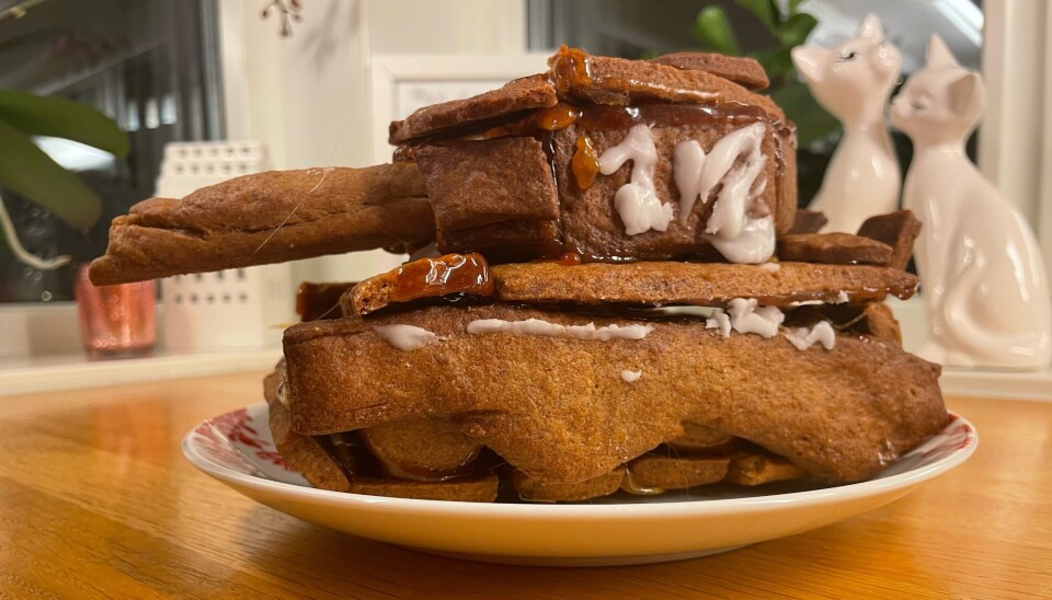 GODT KONSTRUERT: Pepperkake-stridsvognen har fått seg skikkelige belter.