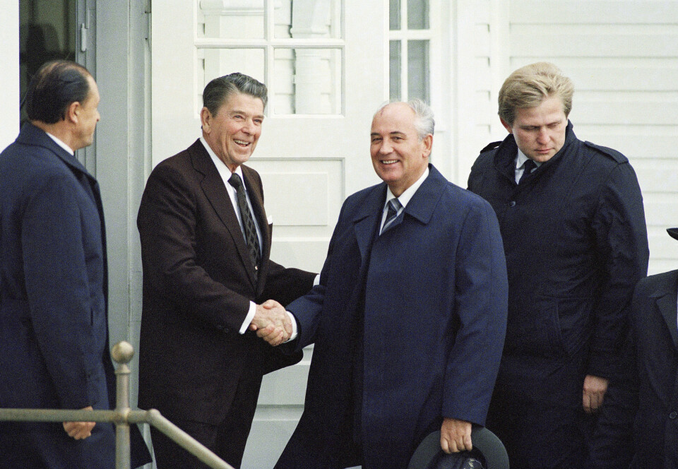 REYKJAVIK: Ronald Reagan og Mikhail Gorbatsjov i Reykjavik 11. oktober 1986.