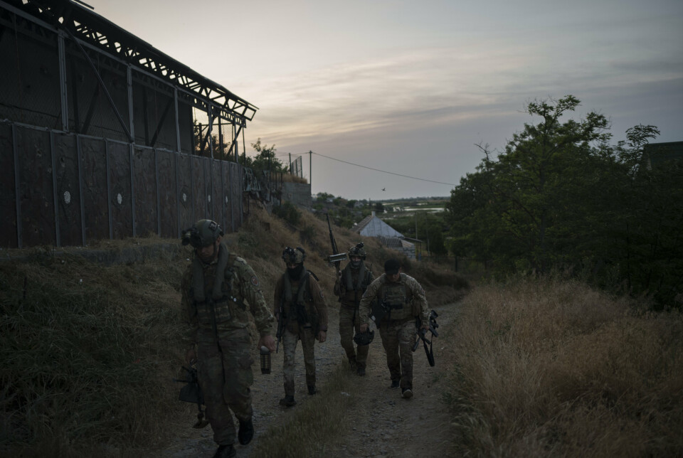 SPESIALSTYRKER: Ukrainske soldater på vei tilbake fra oppdrag i Kherson i juni i fjor.