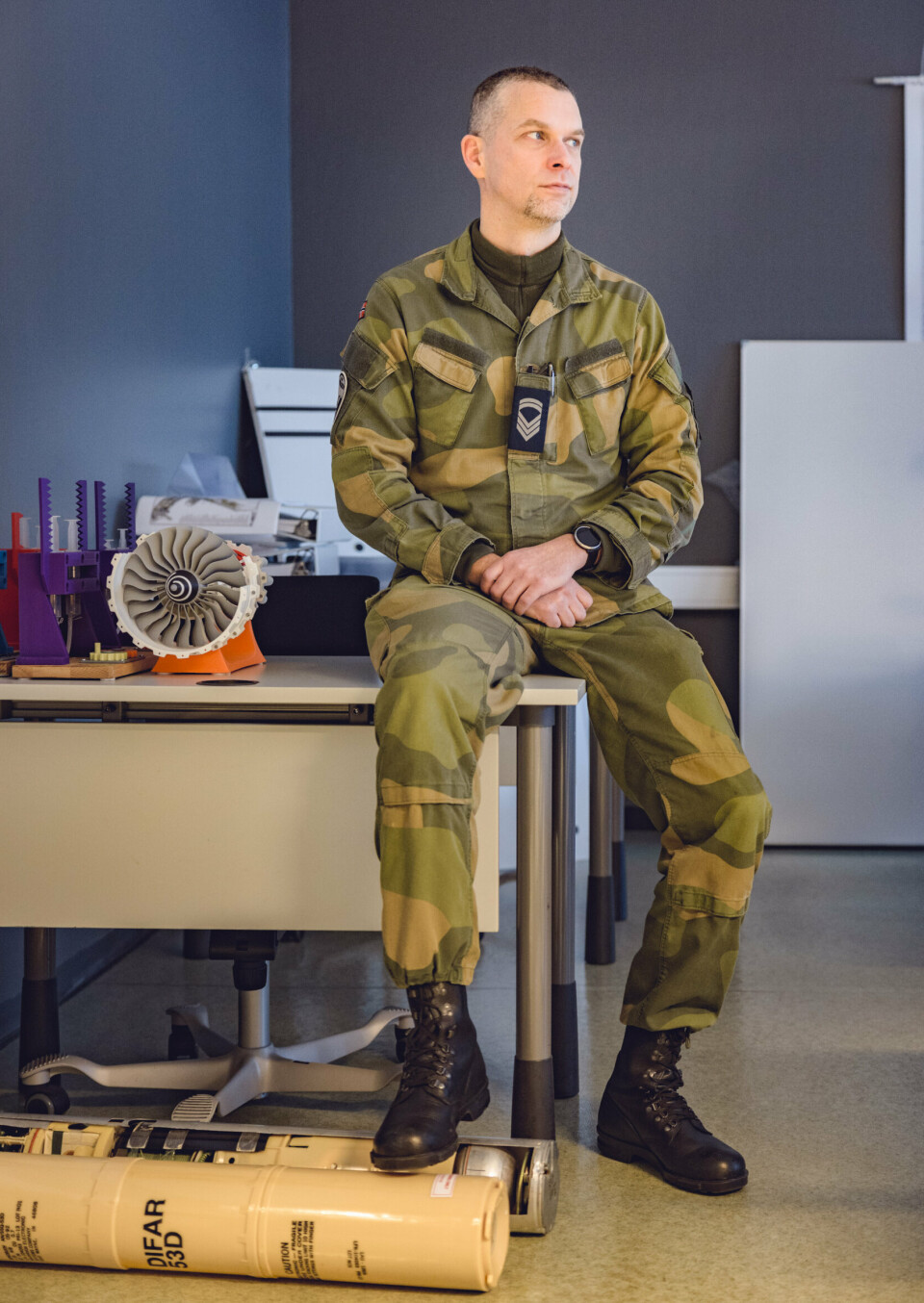 Ørjan Steffensen, hovedinstruktør på P-8 Poseidon på Luftforsvarets tekniske skole på Kjevik.