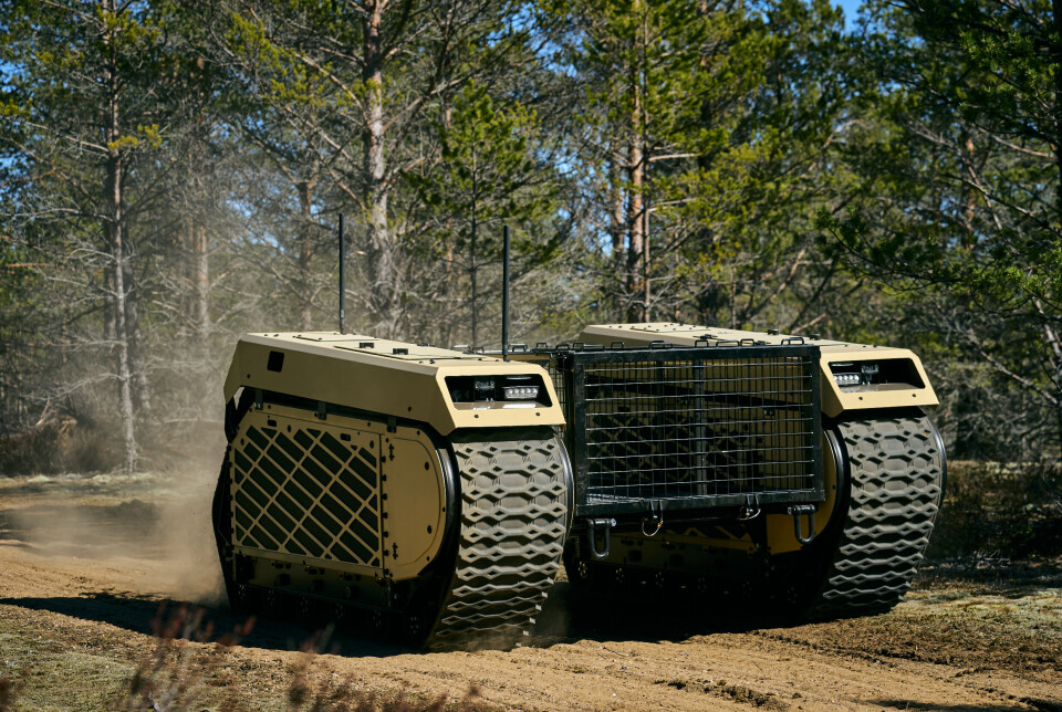 SKUDDPREMIE: Russiske soldater som sikrer seg en slik UGV, kan få seg en pen pengebonus fra en russisk tankesmie.