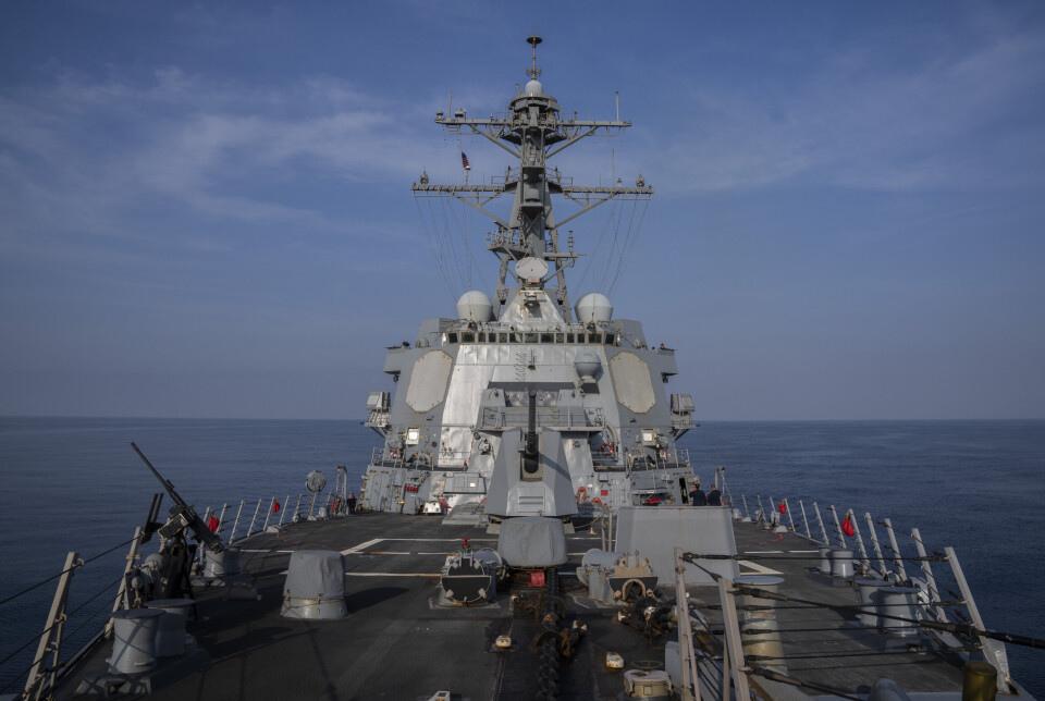 PÅ PLASS: Den amerikanske jageren U.S.S. Gravely er for tiden i Rødehavet. Det er ikke kjent om jageren deltok i nedskytingen av missilene og dronen.