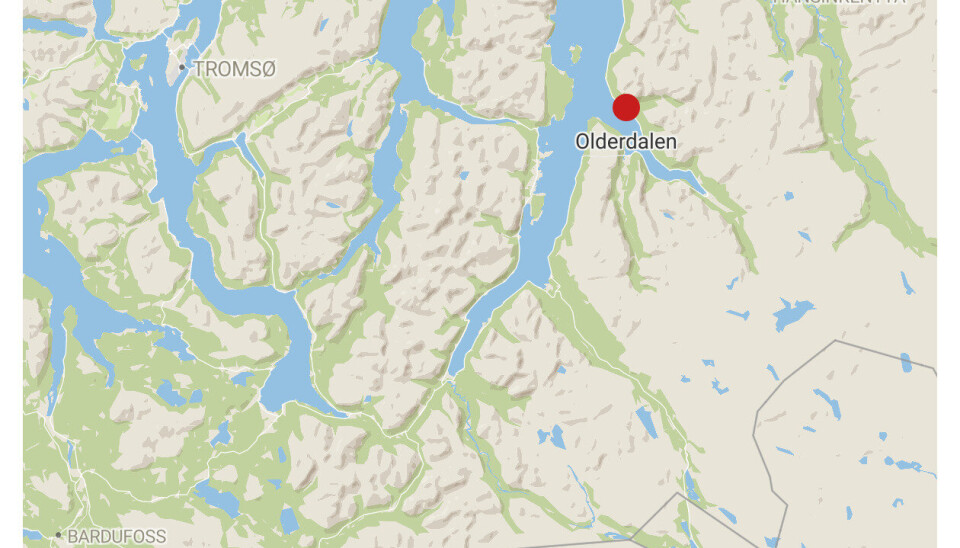 ULYKKESSTEDET: Det var i Olderdalen i Kåfjord, et stykke utenfor Tromsø, at den militære kolonnen havnet i en ulykke.
