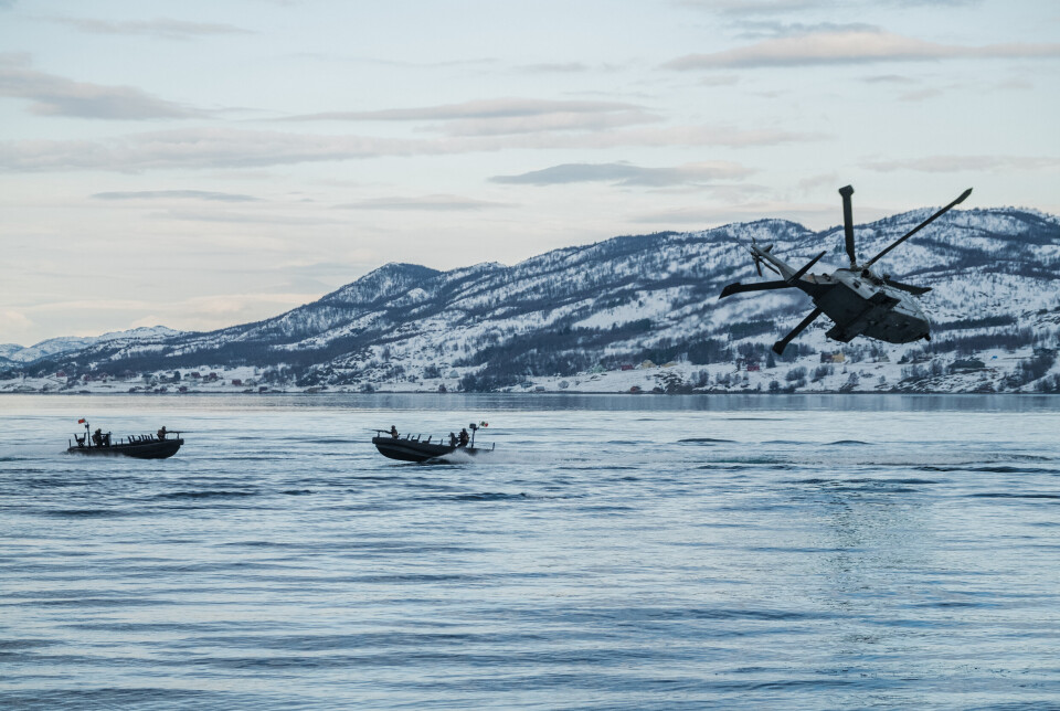 Nordic Response 2024, Badderen MH-101 helikopter og RIB
