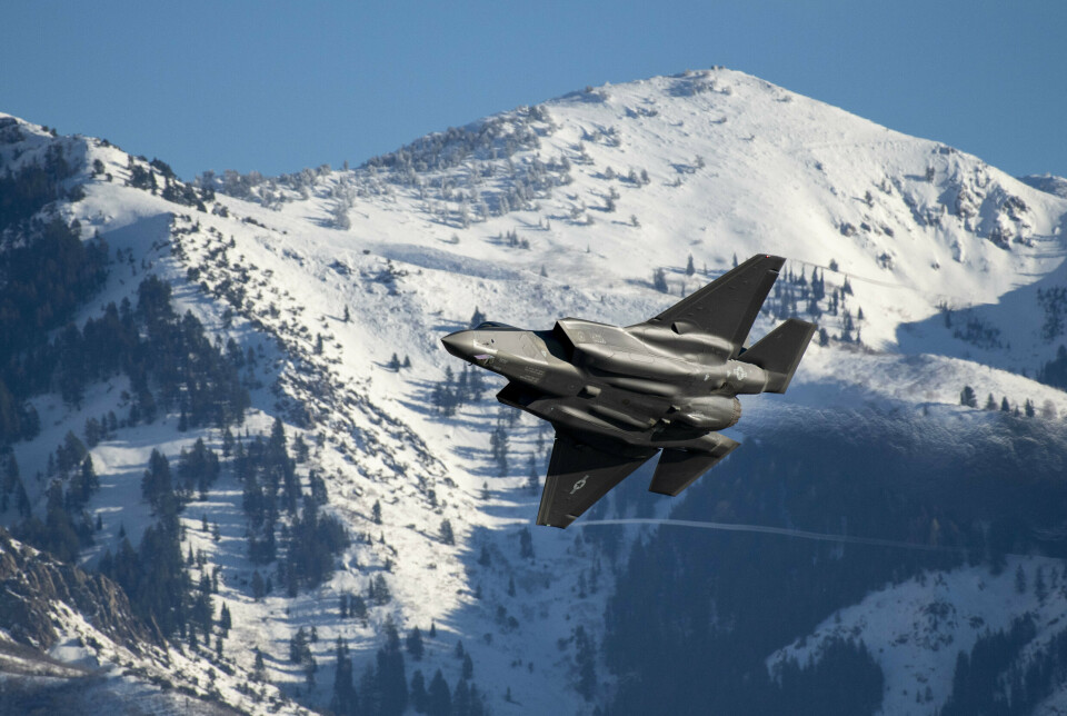 Maj. Kristin Wolfe, F-35A Lightning II Demonstration Team commander, demonstrates the capabilities of the F-35A, a single seat, single engine, all-weather stealth multirole fighter aircraft, during a practice flight with the F-35 demo team at Hill Air Force Base, Utah, Dec. 13, 2023. (U.S. Air Force photo by Senior Airman Jack Rodgers)
