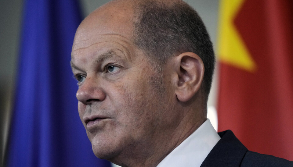 PÅ BESØK: Statsministeren i Tyskland, Olaf Scholz, er på besøk i Kina i disse tider. Temaene han skal diskutere om med Kinas president Xi Jinping, er blant annet Ukraina. Bilde er tatt fra en tidligere anledning i 2023.