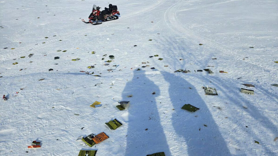 PLUKKET OPP: Slik så det ut etter Nordic Response. Nå er det fjernet.