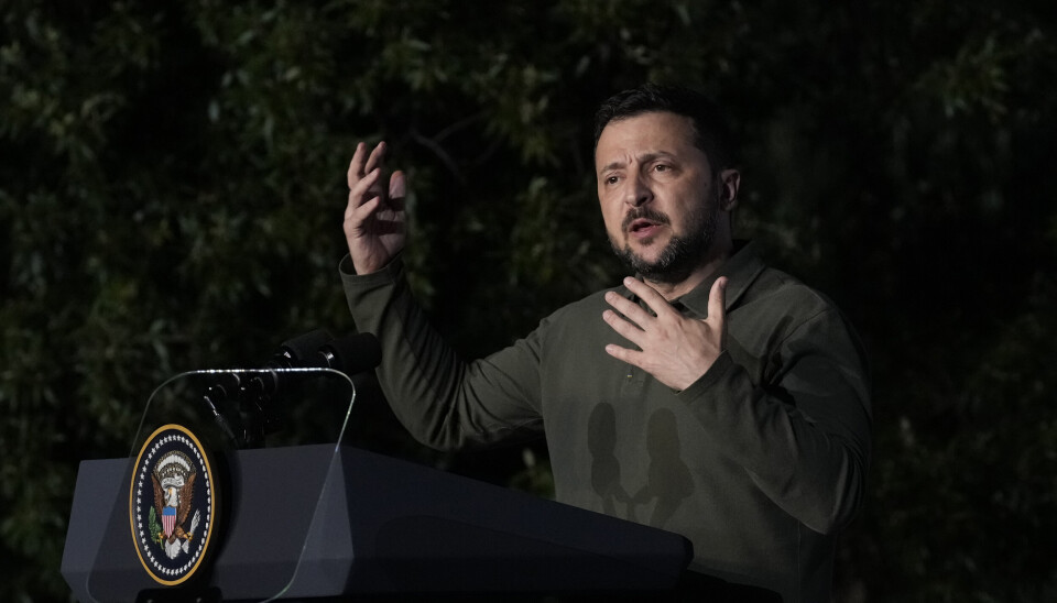 IKKE TROVERDIG: Ukrainas president Volodymyr Zelenskyj har ingen tro på det russiske fredsforslaget.