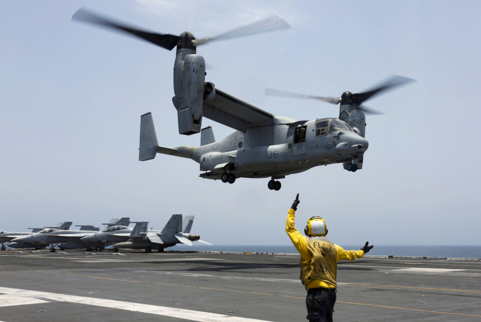 IKKE FULLT OPERATIV: Den amerikanske Osprey-flåten må undersøkes i minst et halvt år til, etter flere alvorlige ulykker.