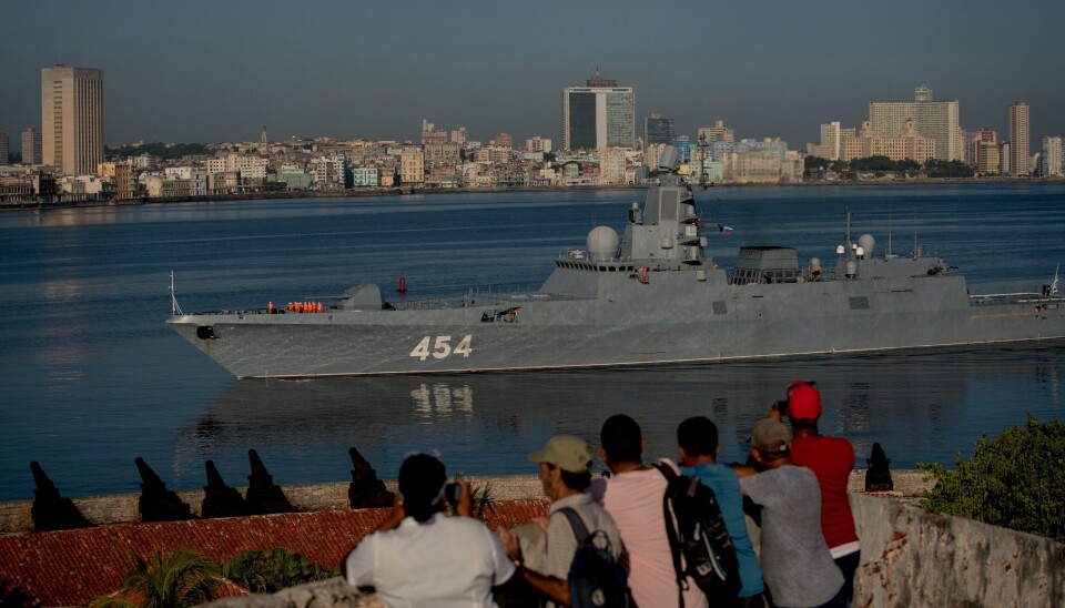 NYE SANKSJONER: Russlands krisføring mot Ukraina har ført til sanksjoner. Her er et russisk krigsskip i Havanna, Cuba tidligere i juni.