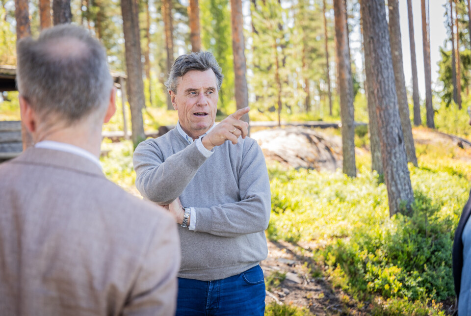 ENGASJERT: Medeier i Haslemoen AS Anders Traheim snakker engasjert ut om Haslemoens muligheter.