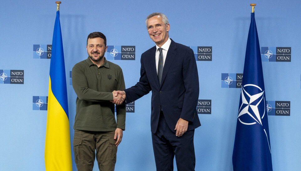 BRUSSEL: Natos generalsekretær Jens Stoltenberg møtte Ukrainas president Volodymyr Zelenskyj 27. juni i Natos hovedkvarter i Brussel.
