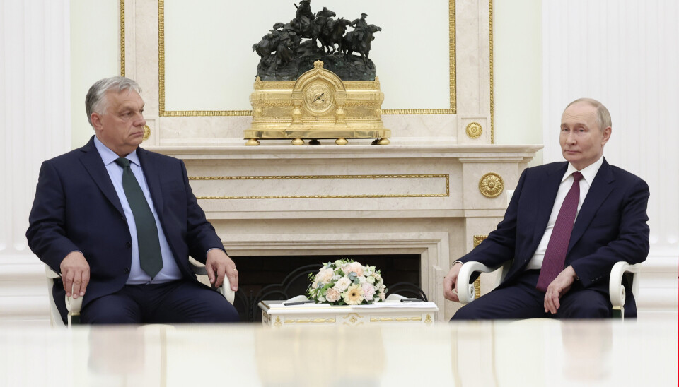 MOSKVA-MØTE: Victor Orban og Vladimir Putin møttes fredag.