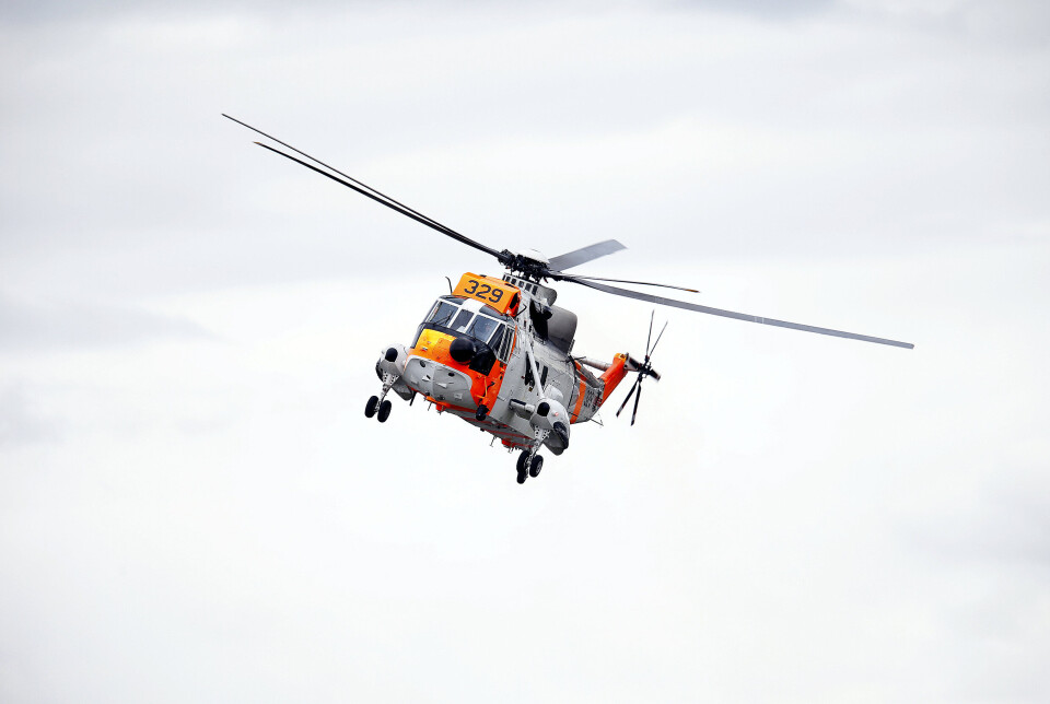 HELIKOPTER: Redningshelikopter på Bodø hovedflystasjon.