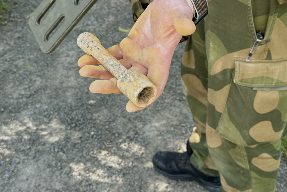GJENSTAND: Forsvaret undersøkte mulige eksplosiver, men det viste seg å være ufarlig.
