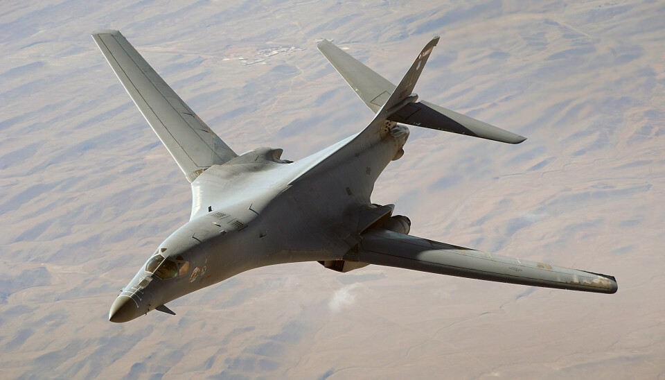 BOMBEFLY: Dette arkivbildet fra 2008 viser et fly av typen B-1B Lancer over Sør-Dakota.