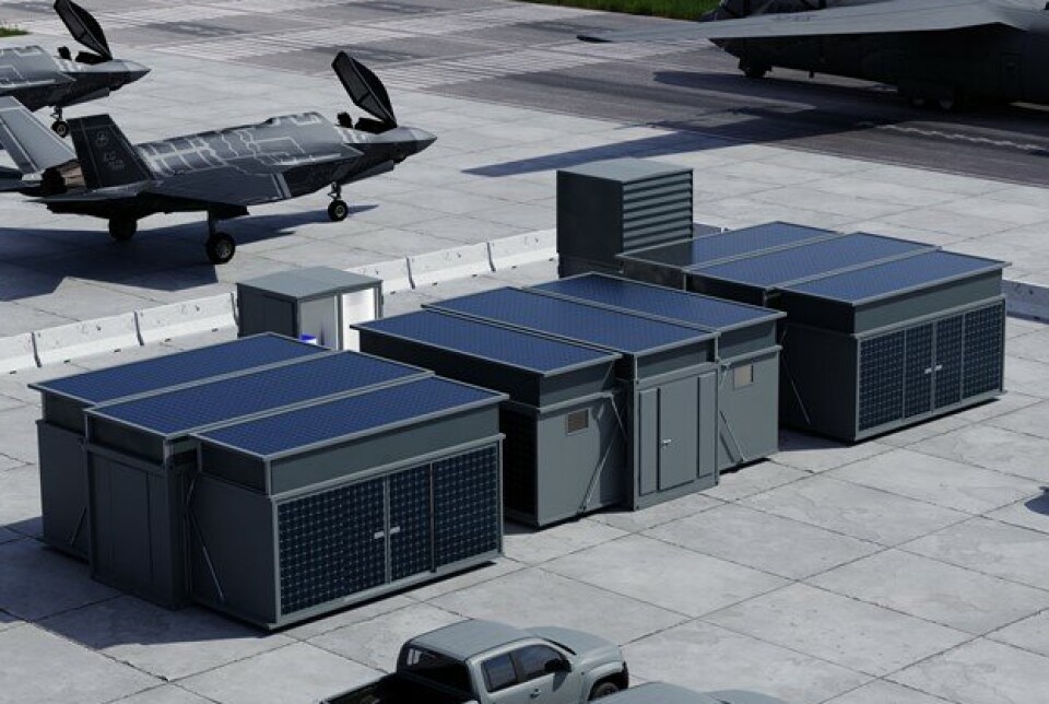 MODELL: Verkstedet består av flere moduler som henger sammen. Mobilt verksted for F-35.