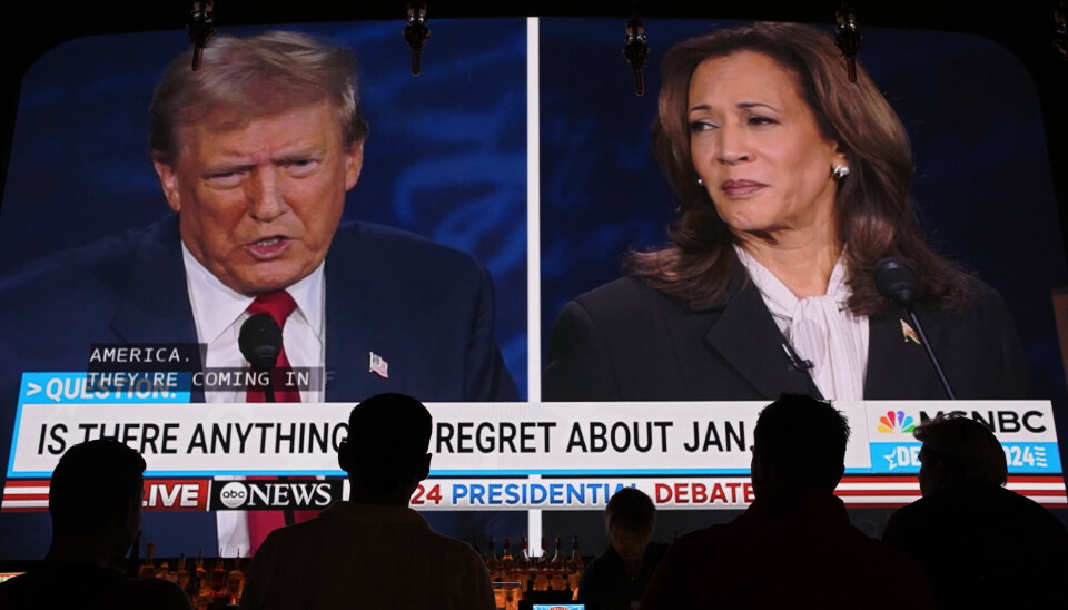 KANDIDATENE: Akkurat nå er det bare en hårsbredd som skiller mellom USAs presidentkandidater Donald Trump og Kamala Harris.