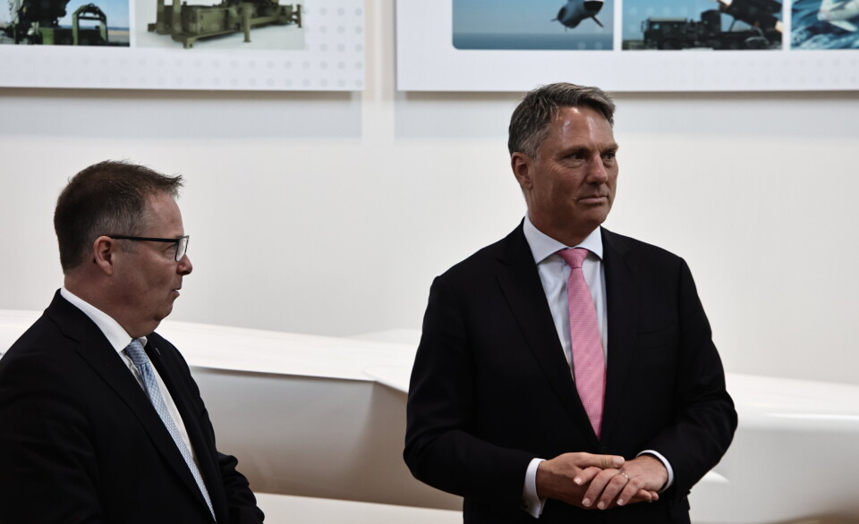 NORGESBESSØK: Richard Marles besøkte Kongsberg Defence & Aerospace.