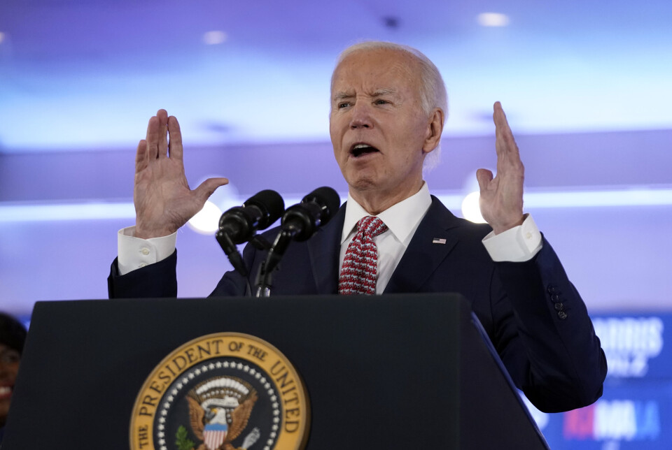 DIALOG: President Joe Biden under et arrangement i Philadelphia tidligere denne uken. Onsdag snakket han med Ukrainas president Volodymyr Zelenskyj på telefon.
