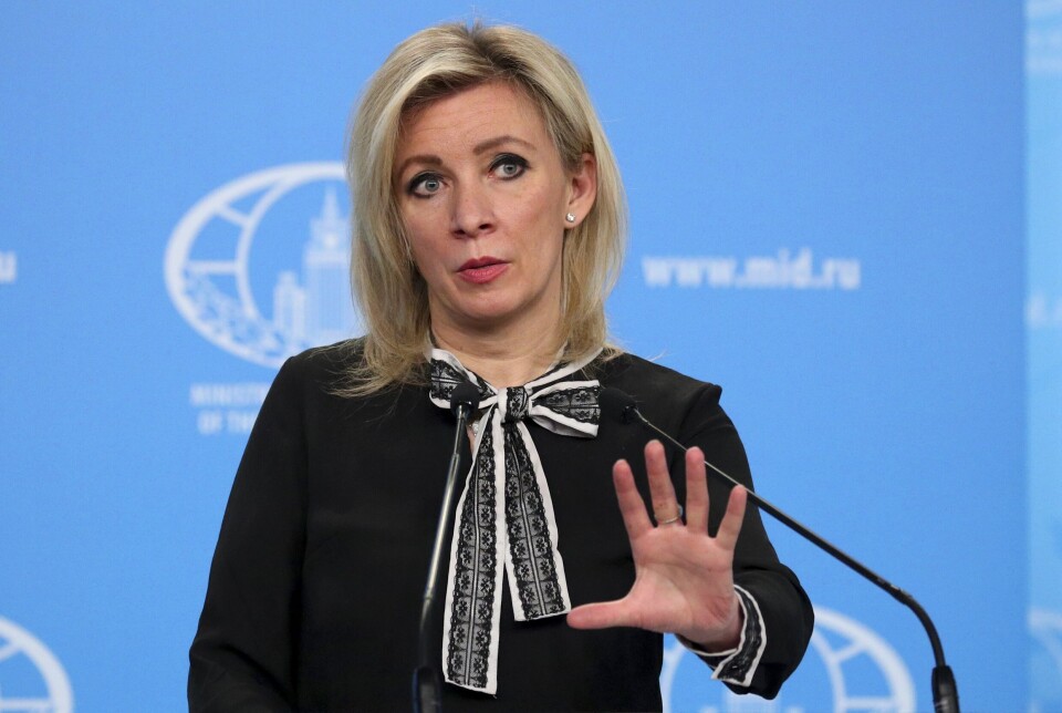 TALSPERSON: Maria Zakharova i det russiske utenriksdepartementet.