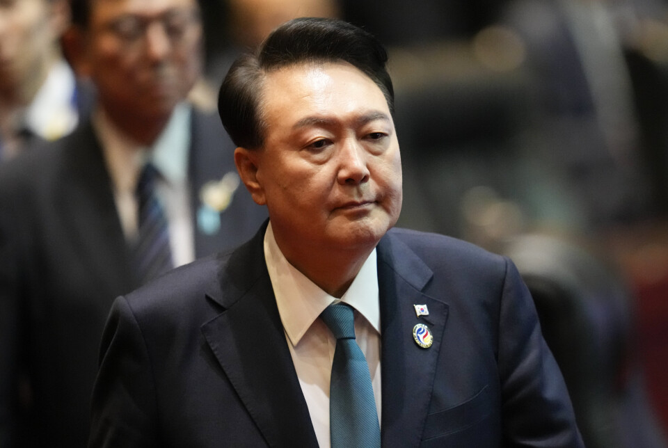 SOLDATER: Sør-Koreas president Yoon Suk-yeol har snakket med Nato-sjef Mark Rutte etter at landet har anklaget Nord-Korea for å sende soldater til Russland.