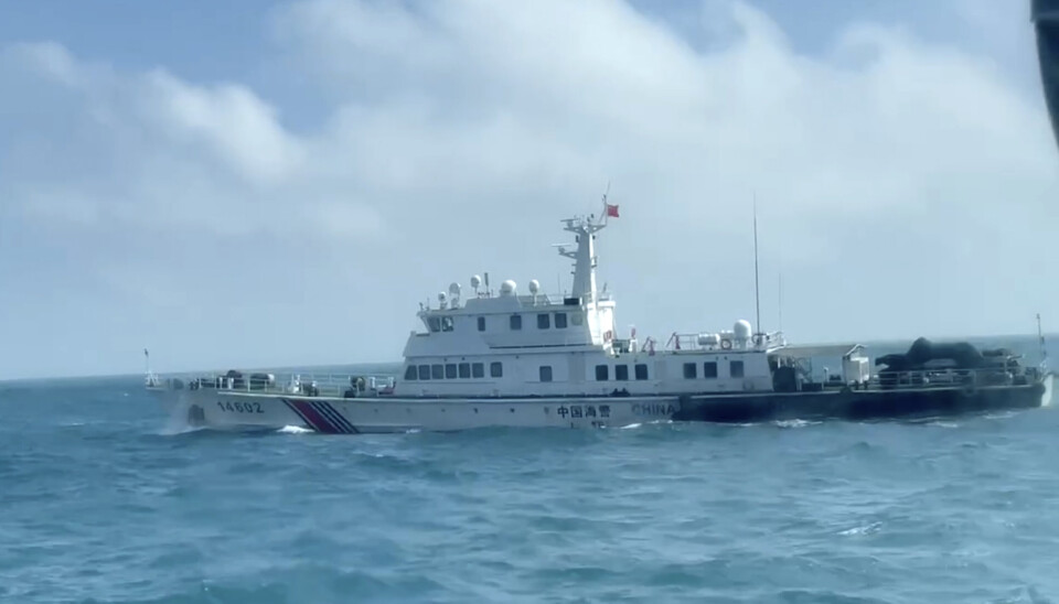 KINA: En kinesisk båt utenfor Taiwan under en kinesiske militærøvelse tidligere i år