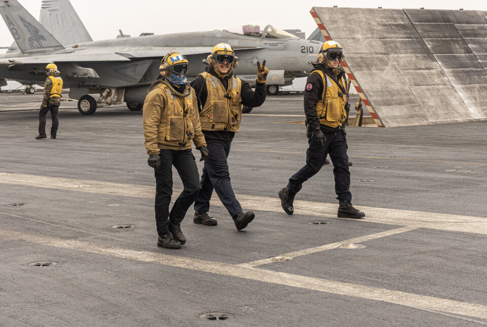 MANNSKAP: Hangarskipet har en bestning på mellom 4500 og 5200 personer.