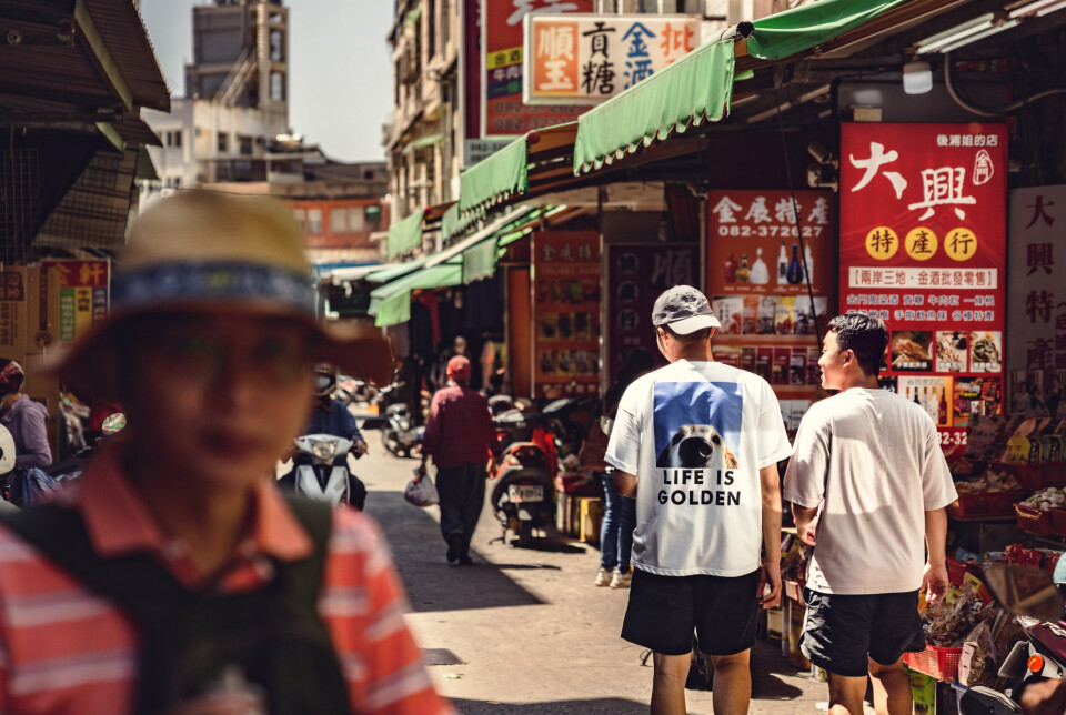 KINMEN: Den taiwanske øya Kinmen ligger tett inntil fastlands-Kina, bildet er fra markedet på øya.