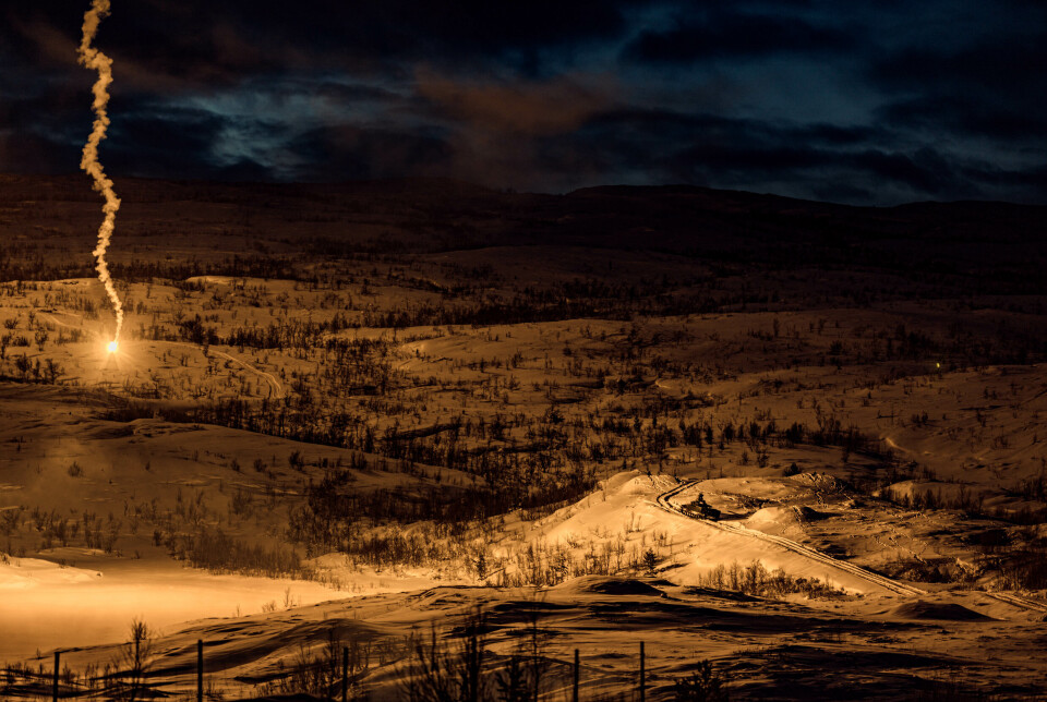 ØVELSE: Bildet er fra en annen anledning på Mauken skytefelt ved Skjold leir.