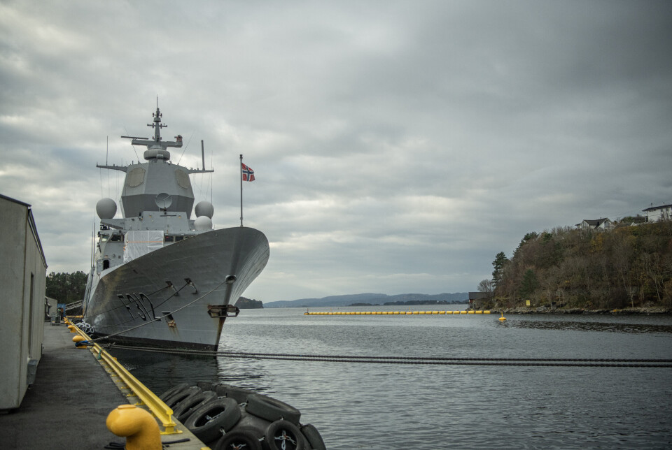 UTSKIFTNING: KNM Otto Sverdrup ligger til kai på Haakonsvern. Om noen år skiftes denne og de andre fregattene ut med en helt ny klasse.