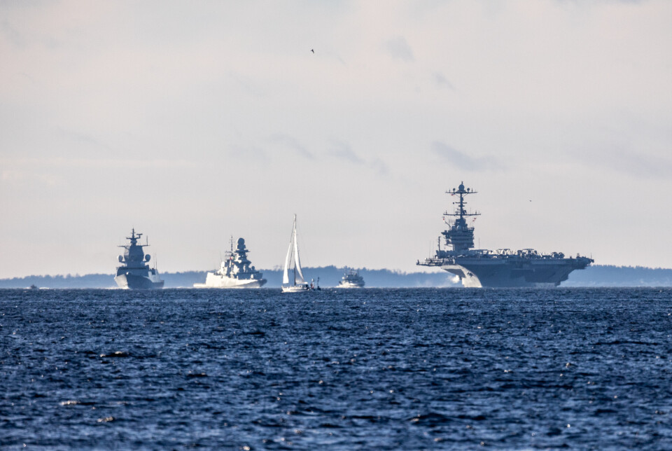 USA-BESØK: Det amerikanske hangarskipet Harry S. Truman besøkte Oslo i november.